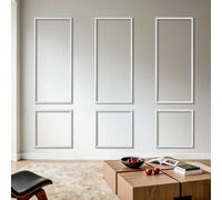 VEVOR Molduras Decorativas para Pared 3 Juegos, 61 x 137 cm 61 x 61 cm, Paneles de Revestimiento Prefabricados, Perfil Ancho, para Pared de Acento Decoración de Interiores Salón Dormitorio, Blanco