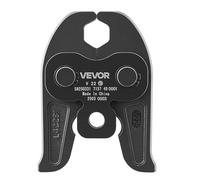 VEVOR Mordaza de Prensado V22 de 22 mm para Tubos de Acero Inoxidable Tipo V, Acero Cementado de Alta Resistencia, Compatibles con Herramientas de Prensado Estándar, 148 x 110 x 39 mm, Negro