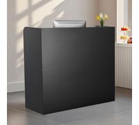 VEVOR: Mostrador de recepción, mostrador de atención al cliente, mostrador rectangular, mostrador de mostrador, mostrador de recepción, mostrador de venta, mostrador de caja con cajón con llave