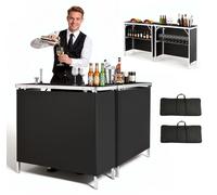 VEVOR, mostrador de recepción plegable, pack de 2 unidades, 980x385x870 mm, mostrador para eventos con bolsa de transporte, compartimento de almacenamiento, mostrador de recepción, stand para ferias,