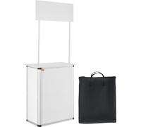 VEVOR - Mostrador portátil para ferias, 785 x 380 x 1815 mm. Estante para exposiciones, mostrador plegable para promociones y venta al por menor, mesa de bar. Mostrador para ferias con estante de alma