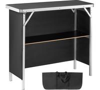 VEVOR - Mostrador portátil para ferias, 975 x 385 x 870 mm. Puesto de feria, soporte para mostradores de exposiciones, mesa plegable para promociones, mostrador promocional, recepción con estantería,