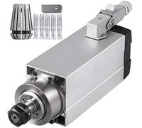 VEVOR Motor de Husillo Refrigerado por Aire ER20, Motor de Eje de Husillo CNC con Eje Refrigerado por Aire 220 V Motor 300 HZ (3 kW) de 0,005 mm de Desviación con Función PLC Fácil de Alta Resistencia