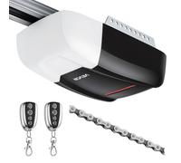 VEVOR Motor para Puerta Seccional de Garaje Fuerza de 1000 N Abrepuertas, 2 Interruptores de Control Remoto, Luz LED, Riel de 4 Secciones, Sistema de Transmisión por Cadena, Kit Completo de Montaje