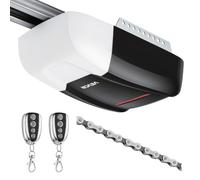 VEVOR Motor para Puerta Seccional de Garaje Fuerza de 1000 N Abrepuertas | 2 Interruptores de Control Remoto, Luz LED, Riel de 4 Secciones, Sistema de Transmisión por Cadena, Kit Completo de Montaje