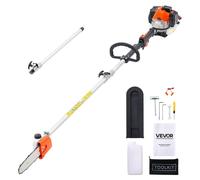 VEVOR, motosierra de gasolina de 25cc, 2 tiempos, con barra telescópica extensible de 2 a 2,74 metros, barra de 20,3 cm y depósito de combustible de 650 ml, ideal para cortar ramas altas en árboles