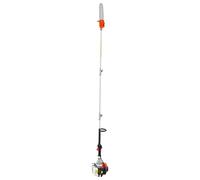 VEVOR Motosierra de Pértiga a Gasolina, Motosierra Inalámbrica de 43 CC y 2 Tiempos con Barra de Corte de 25,4 cm, Cabezal Giratorio, y Extensible de 2,16 a 3,66 m para Podar Árboles, Naranja