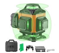 VEVOR Nivel Láser 360° x 4 16 Líneas Cruzadas Verdes 30 m Modo Autonivelante Manual Longitud de Onda 520 nm ± 10 nm Precisión 0,28 cm a 10 m Trabajo Continuo 5 h Con Batería