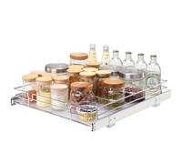 VEVOR Organizador Extraíble Debajo del Fregadero 460x533x85 mm Cesta Deslizante 1 Nivel de Acero Cromado Cajón Deslizante Carga de 13 kg Deslizamiento Suave Tamaño de Instalación 490x563x185 mm