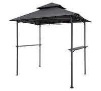 VEVOR, Pabellón para barbacoa, 2430 x 1500 x 500 mm, cubierta para barbacoa de exterior, pérgola para barbacoa de 2 niveles, pabellón de jardín con techo doble para 2-4 personas, ideal para terraza, p