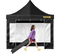 VEVOR, Pabellón pop-up de 304,8 x 304,8 cm, pérgola para exteriores con paredes laterales desmontables y bolsa de transporte con ruedas. Protección instantánea resistente a los rayos UV e impermeable,