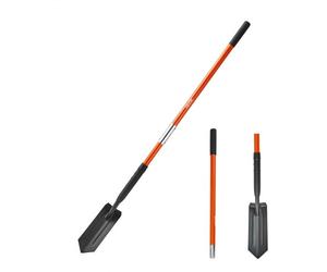 VEVOR Pala de Zanja, Pala de Drenaje con Hoja de 104 mm de Ancho, Mango de Fibra de Vidrio y Agarre Antideslizante, 1425 mm de Largo para Jardinería, Excavación de Hoyos, Zanjas y Plantación