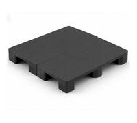 VEVOR Palet de Plástico, Capacidad de 1000 kg, Plataforma de Almacenamiento HDPE con Superficie Antideslizante para Logística Almacén Supermercado Interior y Exterior, 1000 x 500 x 136 mm, 2 Unidades
