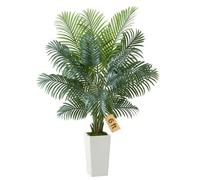 VEVOR Palmera Areca Artificial de 1829 mm, Planta Tropical de Imitación con Maceta Alta Blanca, PE, para Decoración de Hogar, Oficina, Sala de Estar, Inauguración de Casa, 1160 x 900 x 1820 mm