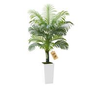 VEVOR Palmera Areca Artificial, Planta Tropical de Imitación con Maceta Alta Blanca, a Decoración de Hogar, Oficina, Sala de Estar, Inauguración de Casa, Interior, Exterior, 1000 x 790 x 1550 mm