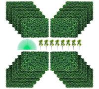 VEVOR Panel de boj artificial UV, paneles de pared de setos de boj, pared de fondo de césped artificial de 4 cm, pared de césped verde, seto falso para decoración, valla de privacidad en interiores,