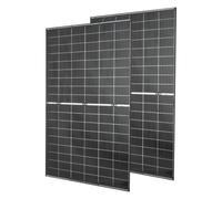 VEVOR Panel Solar 400W 2 Piezas, Módulo Solar Monocristalino Bifacial, Marco de Aluminio y Salida MC4, Eficiencia hasta 24%, IP65 Impermeable, para Autocaravanas Barcos Balcón Sistema fuera de la Red