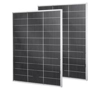 VEVOR, Panel solar bifaciales de 100 W, paquete de 2, módulos fotovoltaicos monocristalinos de tipo N de alta eficiencia (23%) con salida MC4 y marco de aluminio, módulo solar impermeable IP67 para co