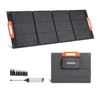 VEVOR Panel Solar Monocristalino Plegable 150 W, Cargador Portátil ETFE Monocristalino con Eficiencia 23%, Salida MC4, Tipo C, Impermeable IP67 para Centrales Eléctricas, Camping y Senderismo