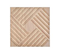 VEVOR Paneles de Pared 3D, 12 Baldosas de Sal Minimalistas de Arte Moderno PVC, con Acento de Cobertura 2,97 m², para Techo, Dormitorio, Sala de Estar y Juegos, Madera Clara, 500 x 500 x 25,6 mm
