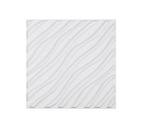 VEVOR Paneles de Pared 3D, PVC, con Ondas Minimalistas de Arte Moderno, con Acento de Cobertura 2,97 m², para Techo, Dormitorio, Sala de Estar y de Juegos, Blanco Mate, 500 x 500 x 20 mm, 12 uds