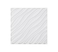 VEVOR Paneles de Pared 3D, PVC, con Ondas Minimalistas de Arte Moderno, con Acento de Cobertura 2,97 m², para Techo, Dormitorio, Sala de Estar y de Juegos, Blanco Mate, 500 x 500 x 20 mm, 12 uds