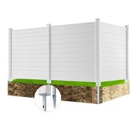 VEVOR Paneles de Valla de Privacidad de Vinilo 127x127 cm Valla de Aire Acondicionado Pantallas de Privacidad para Exteriores, Recinto para Equipos de Piscina, Kit de Paneles de Rejilla (3 Paneles)