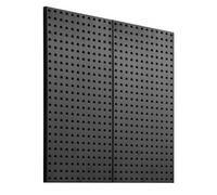 VEVOR Paneles Perforados de Metal de 609,6 x 304,8 x 19 mm 2 Paneles, Organizador de Pared de Acero Resistente, para Sala de Estar, Almacenamiento de Herramientas, Sala de Manualidades, Negro