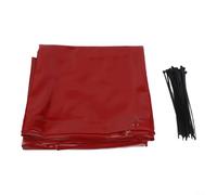 VEVOR - Pantalla de soldadura ignífuga de 6 x 6 pies, cortina de vinilo rojo con protección UV nivel 6, escudo colgante para taller industrial y aislamiento de chispas