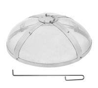 VEVOR Parachispas para Brasero 508 mm Alambrera de Brasero de Acero Inoxidable Cubierta Redonda Rejilla de Protección contra Chispas de Fuego Apertura Fácil con Accesorios para Hogueras, Jardín, Patio