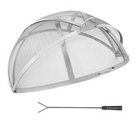 VEVOR Parachispas para Brasero 762 mm Alambrera de Brasero de Acero Inoxidable Rejilla de Protección contra Chispas de Fuego Protector de Chispas de Apertura Fácil con Accesorios para Hogueras, Jardín
