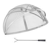VEVOR Parachispas para Brasero 914 Alambrera de Brasero de Acero Inoxidable Rejilla de Protección contra Chispas de Fuego Protector de Chispas de Apertura Fácil con Accesorios para Hogueras, Jardín