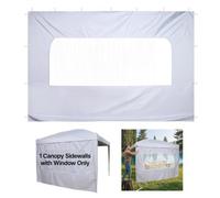 VEVOR Pared Lateral para Carpa de 3 x 3 m, Impermeable y con Protección Solar, Panel para Carpa para Eventos al Aire Libre, Puestos de Venta, Fiestas, Playa, Solo 1 Pared Lateral de Ventana, Blanco