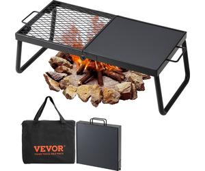 VEVOR - Parrilla para barbacoa con rejilla, para carbón, plegable, de mesa, 570 x 285 x 230 mm, capacidad de 6 kg, portátil, ideal para viajes, camping y uso en exteriores. Soporta hasta 300 °C. Inclu