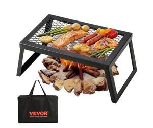 VEVOR Parrilla Plegable para Fogata 458x305x205mm Portátil de Acero para Fuego de Campamento Equipo de Cocina Con Bolsa de Transporte Con Patas para Cocinar al Aire Libre