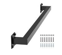 VEVOR Pasamanos de Escalera Pared, Hierro Negro, para Interiores, Carga 113 kg, Estilo Industrial, para Escalones, de Tubo Cuadrado para Loft, Terraza o Porche, 1215 x 80 x 70 mm