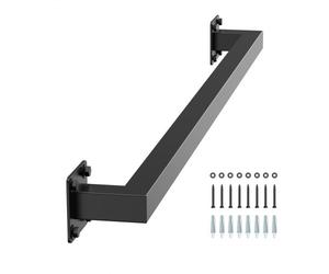 VEVOR Pasamanos de Escalera Pared, Hierro Negro, para Interiores, Carga 113 kg, Estilo Industrial, para Escalones, de Tubo Cuadrado para Loft, Terraza o Porche, 1215 x 80 x 70 mm