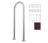 VEVOR Pasamanos para Piscina de Aluminio con Placa Base para Piscinas Interiores y Exteriores, Pasamanos de Seguridad Humanizados para Piscinas, Barra de Apoyo a Prueba de Óxido, 400 x 90 x 915 mm