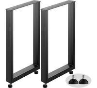 VEVOR Patas de Mesa de Forma Cuadrada, 600 x 720 mm Patas de Mesa de Acero Grueso de Carga de 1000 kg, Conjunto de 2 Patas de Mesa, Patas de Varias Mesas para Mesas de Café, Mesas Auxiliares, Sillones