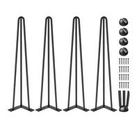 VEVOR Patas para Mesas de Acero al Carbono, Conjunto de Patas de Mesa de Altura de Pata 50,8 cm, Patas para Muebles con 4 Pies de Goma, Patas Mesa con Capacidad de Carga 100 kg para Mesas Auxiliares