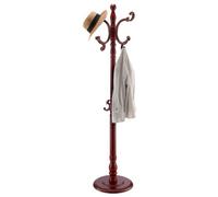 VEVOR Perchero de Pie Independiente de Madera con Base Pesada y 11 Ganchos, Ideal para Entrada, Dormitorio y Sala de Estar, Perchero Moderno para Abrigos, Sombreros y Bolsos, 420 x 420 x 1760 mm