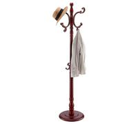 VEVOR Perchero de Pie Independiente de Madera con Base Pesada y 11 Ganchos, Ideal para Entrada, Dormitorio y Sala de Estar, Perchero Moderno para Abrigos, Sombreros y Bolsos, 420 x 420 x 1760 mm