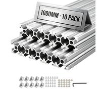 VEVOR, perfiles de aluminio 2020, 10 unidades, 1 metro. Perfiles de aluminio con ranura en T, anodizados, según la normativa de la UE. Perfiles extruidos de alta resistencia, ideales para componentes