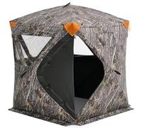 VEVOR Persiana de caza, persiana transparente de 270°, para 4-5 personas, con bolsa de transporte, tienda de campaña portátil y resistente, malla transparente unidireccional para caza de pavos y