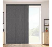 VEVOR Persianas de Panel Extensibles Ancho de 116-218 cm Paneles Recortables Alto de 243 cm Opacas Verticales para Puerta Corredera, Puerta de Patio, Separadores de Ambientes, Ventana, Gris Oscuro