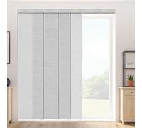 VEVOR Persianas de Panel Riel Extensible Ancho de 116-218 cm Paneles Recortables Alto de 243 cm Verticales para Puertas Correderas, Puertas de Patio, Separadores de Ambientes, Ventanas, Gris