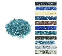 VEVOR, piedras de vidrio para chimenea, 9 kg, resistentes a altas temperaturas, perlas de vidrio reflectantes de 12,7 mm para chimeneas, rocas de vidrio para chimeneas, vidrio para chimeneas, cristale