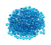 VEVOR Piedras de Vidrio para Chimenea de 4,5 kg, Resistente a Altas Temperaturas, con Cuentas de Vidrio Reflectantes de 19,05 mm, Ideal para Paisajismo de Mesas de Fogata, Color Azul Caribeño