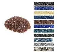 VEVOR Piedras de Vidrio Triturado Reflectante a Chimenea Resistentes a Altas Temperaturas, 4,5 kg, 6,35 mm, sin Humo, a Paisajismo de Piedra de Alto Brillo para Mesas de Fogata, Rojo Marrón Cobre