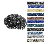VEVOR Piedras de Vidrio Triturado Reflectante para Chimenea Resistentes a Altas Temperaturas, 4,5 kg, 12,7 mm, sin Humo, para Paisajismo de Piedra de Alto Brillo para Mesas de Fogata, Color Negro